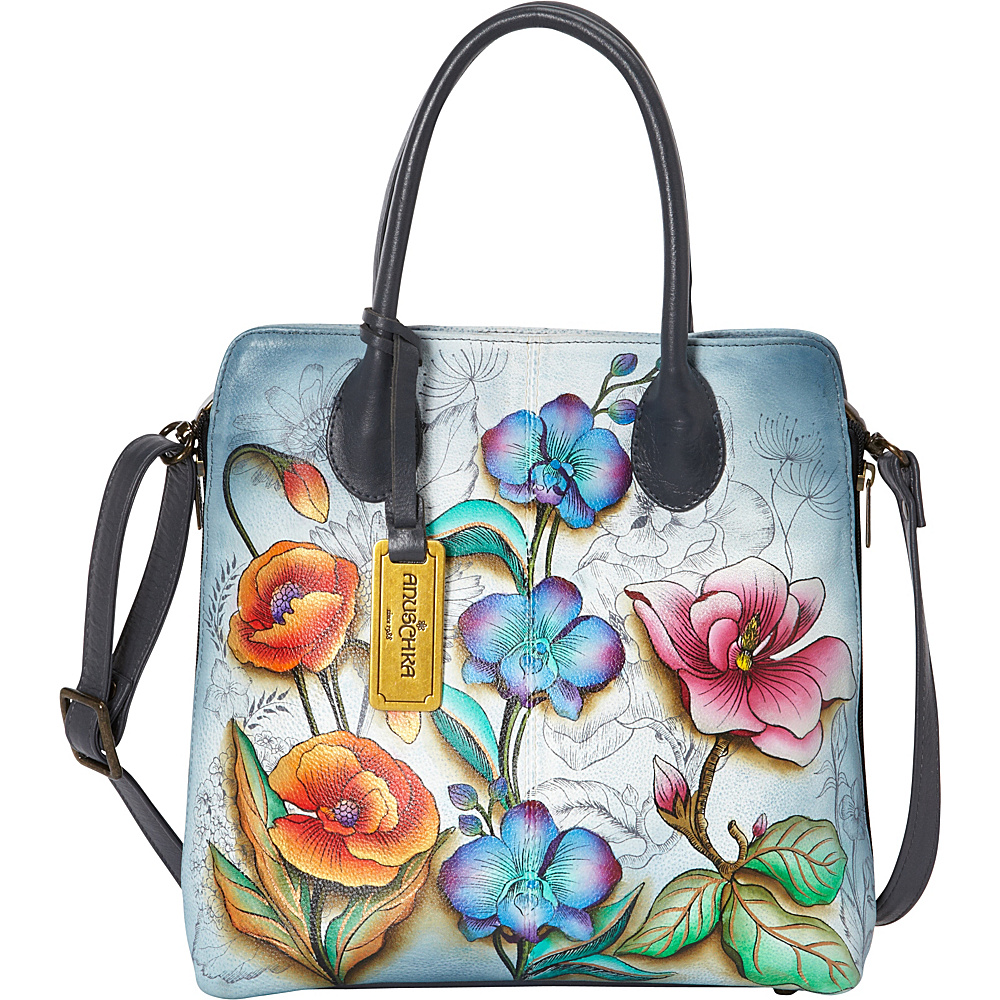 Anuschka Medium Expandable Convertible Tote Floral Fantasy Anuschka Leather Handbags