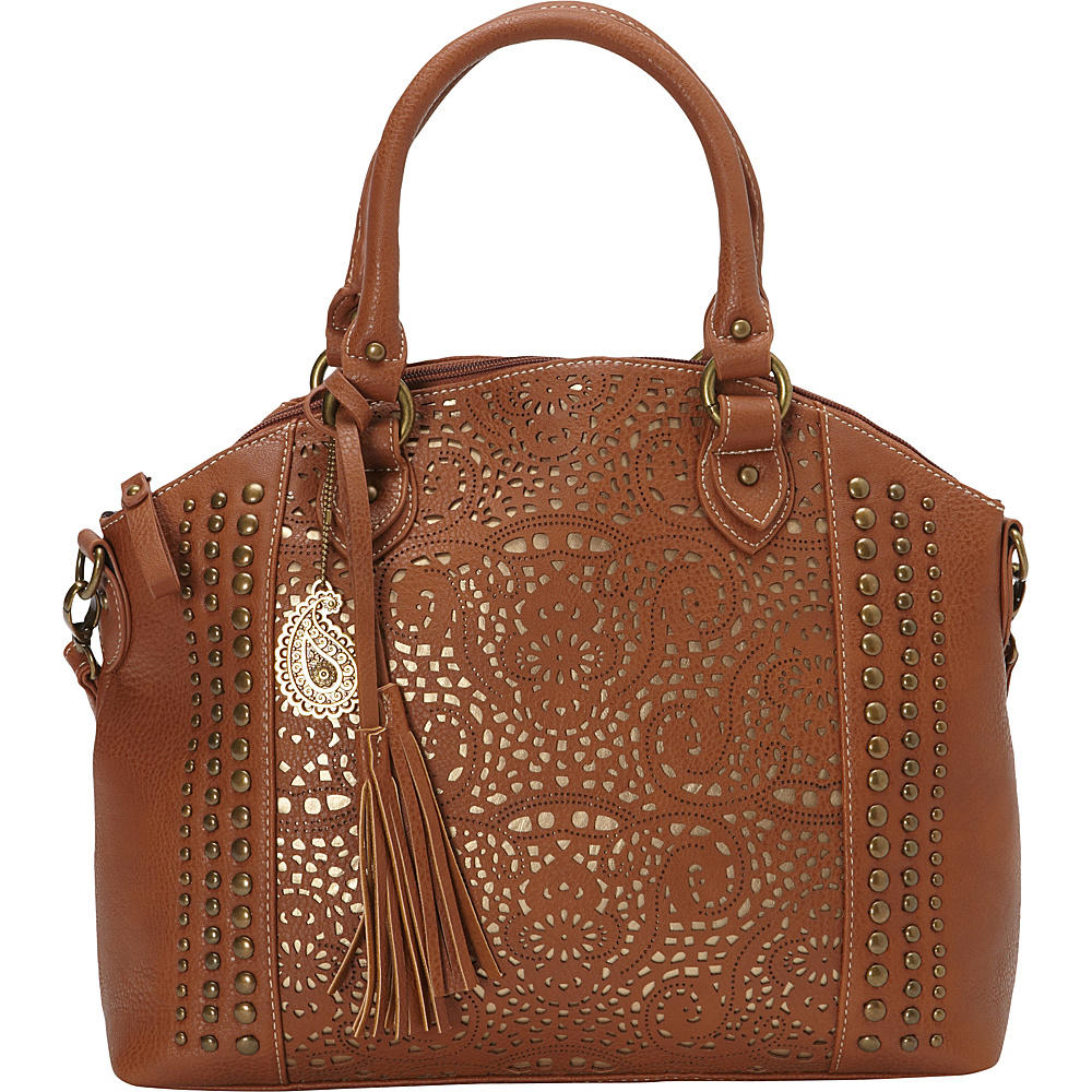 Bandana Mesa Collection Convertible Zip top Tote TAN GOLD Bandana Manmade Handbags
