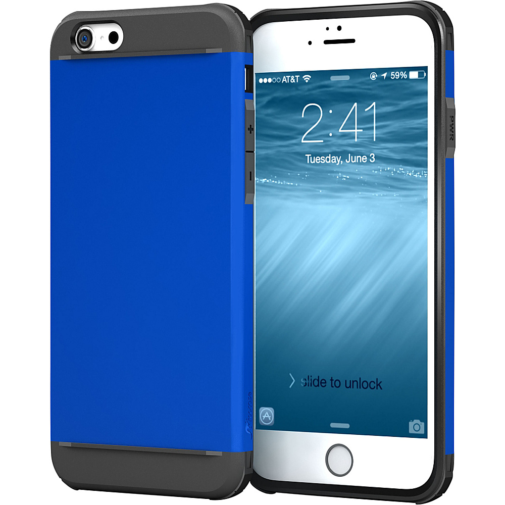 rooCASE Exec Tough Hybrid PC TPU Case Cover for iPhone 6 6s 4.7 Palatinate Blue rooCASE Electronic Cases