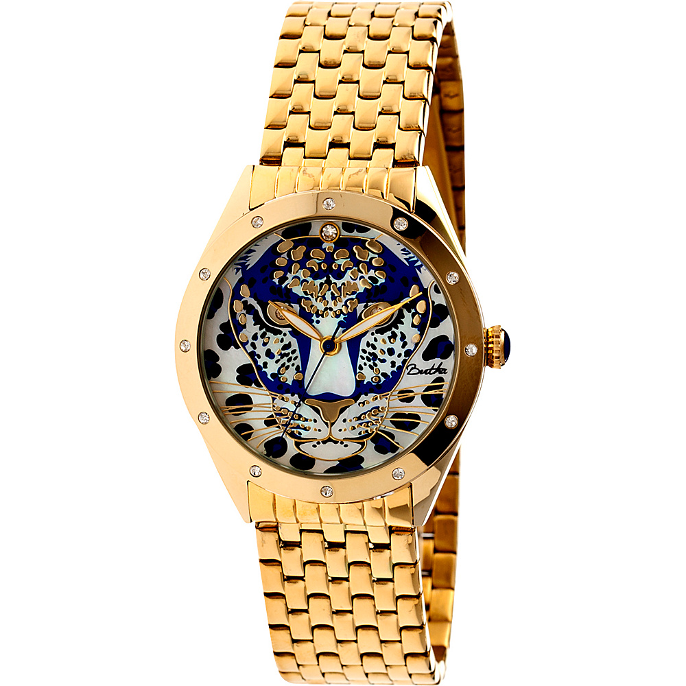 Bertha Watches Alexandra Stainless Steel Watch Gold Blue Bertha Watches Watches
