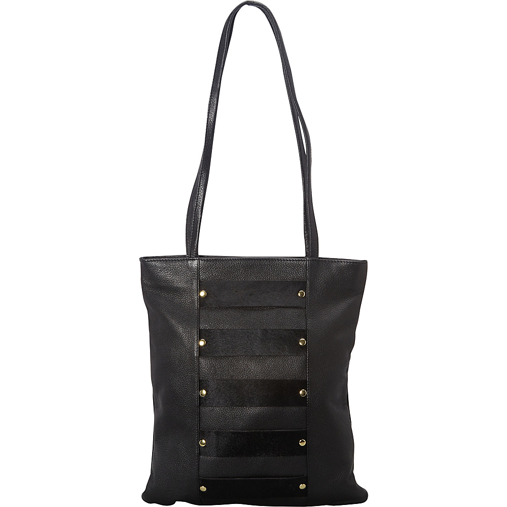 Latico Leathers Emanuelle Shoulder Bag Black on Black Latico Leathers Leather Handbags