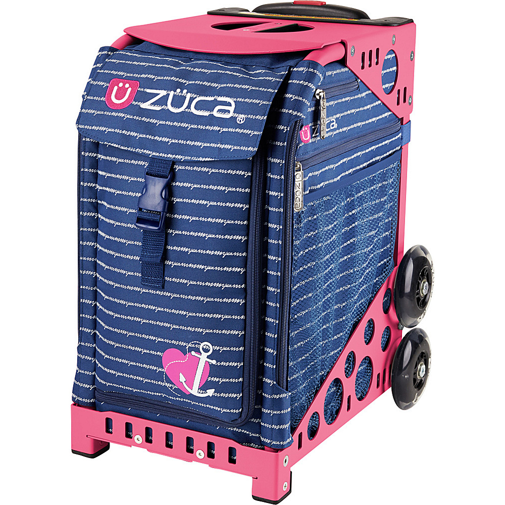 ZUCA Sport Unit Anchor My Heart Bag Pink Frame Pink Frame and Blue Insert ZUCA Softside Checked