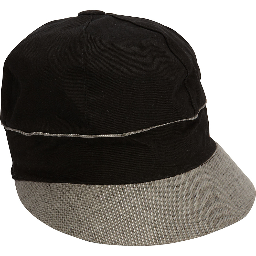 Magid Grey Contrast Cotton Cap Black Grey Magid Hats Gloves Scarves