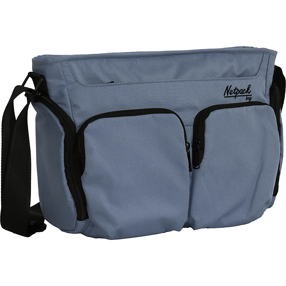 Netpack Soft Lightweight Compact Travel Shoulder Bag with RFID Pocket Grey Netpack Other Men s Bags