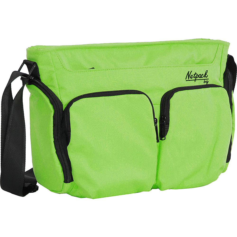 Netpack Soft Lightweight Compact Travel Shoulder Bag with RFID Pocket Green Netpack Other Men s Bags