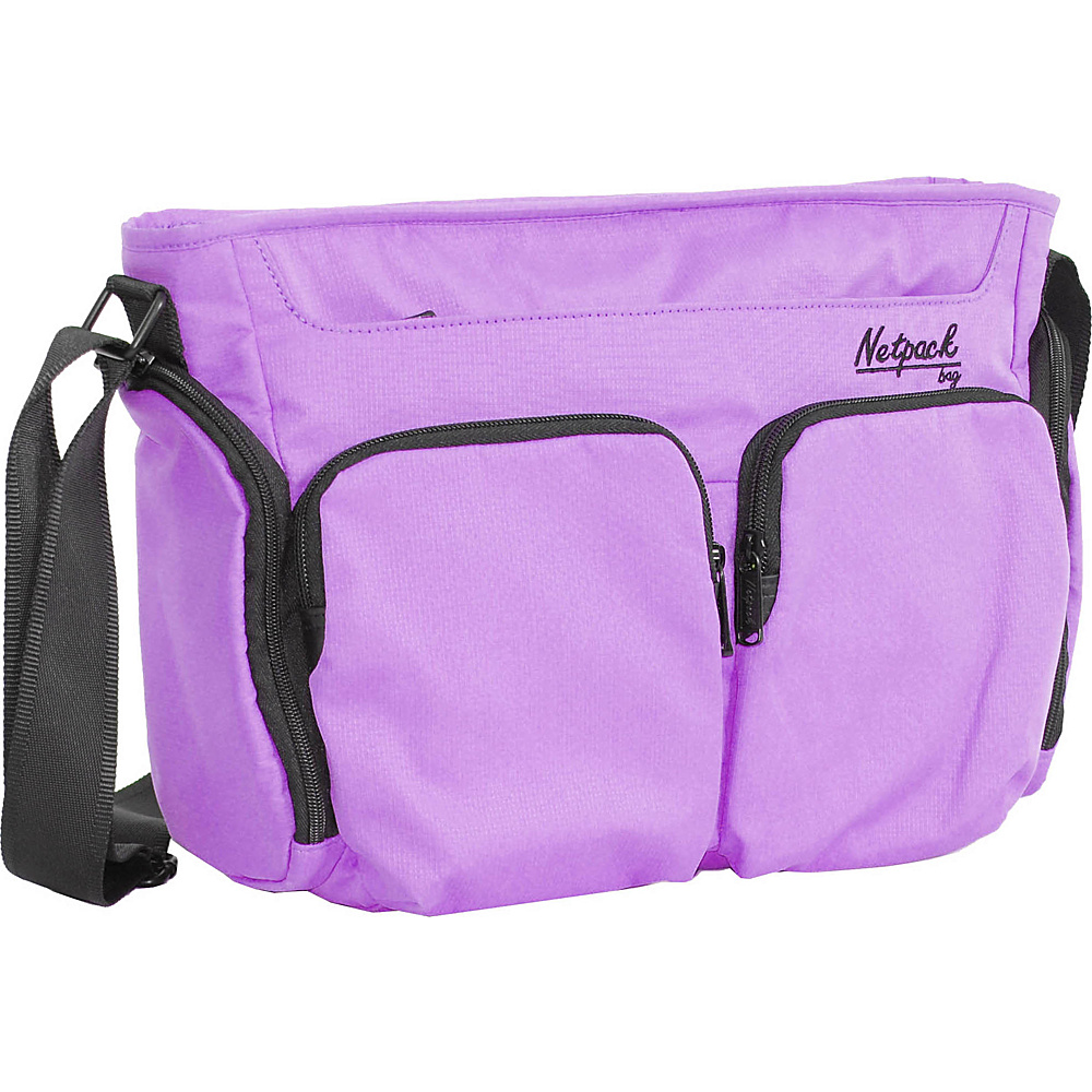 Netpack Soft Lightweight Compact Travel Shoulder Bag with RFID Pocket Purple Netpack Other Men s Bags