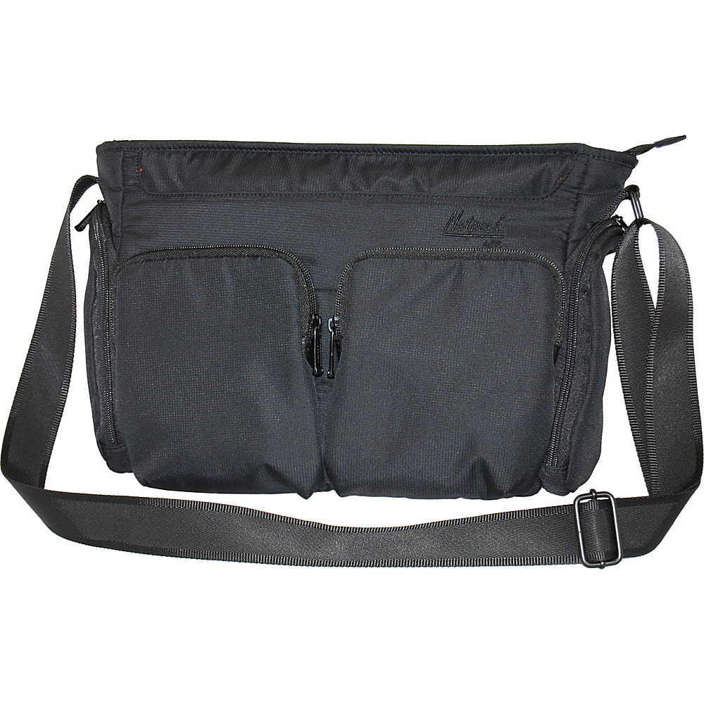 Netpack Soft Lightweight Compact Travel Shoulder Bag with RFID Pocket Black Netpack Other Men s Bags