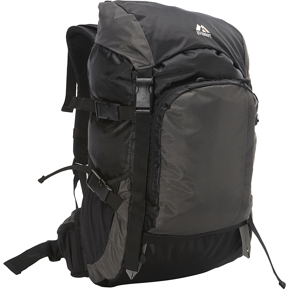 Everest Weekender Hiking Pack Black Gray Everest Day Hiking Backpacks
