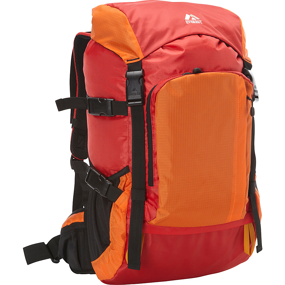 Everest Weekender Hiking Pack Red Orange Everest Day Hiking Backpacks