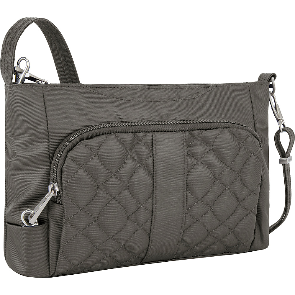 Travelon Anti Theft Signature E W Slim Bag Truffle Coral Travelon Fabric Handbags