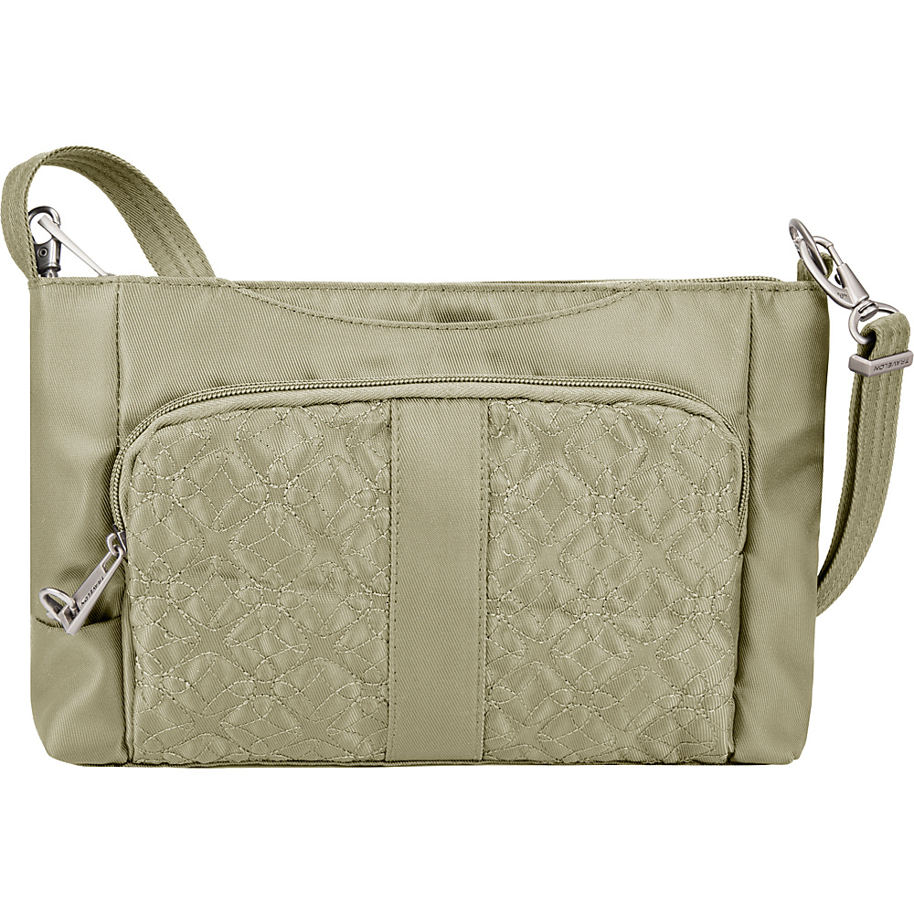 Travelon Anti Theft Signature E W Slim Bag Champagne Coral Travelon Fabric Handbags