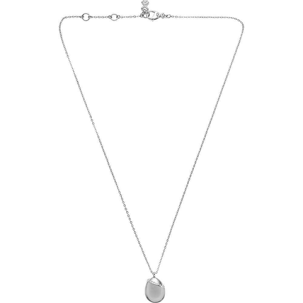 Skagen Sea Glass Silver Tone Crystal Necklace Grey Skagen Other Fashion Accessories