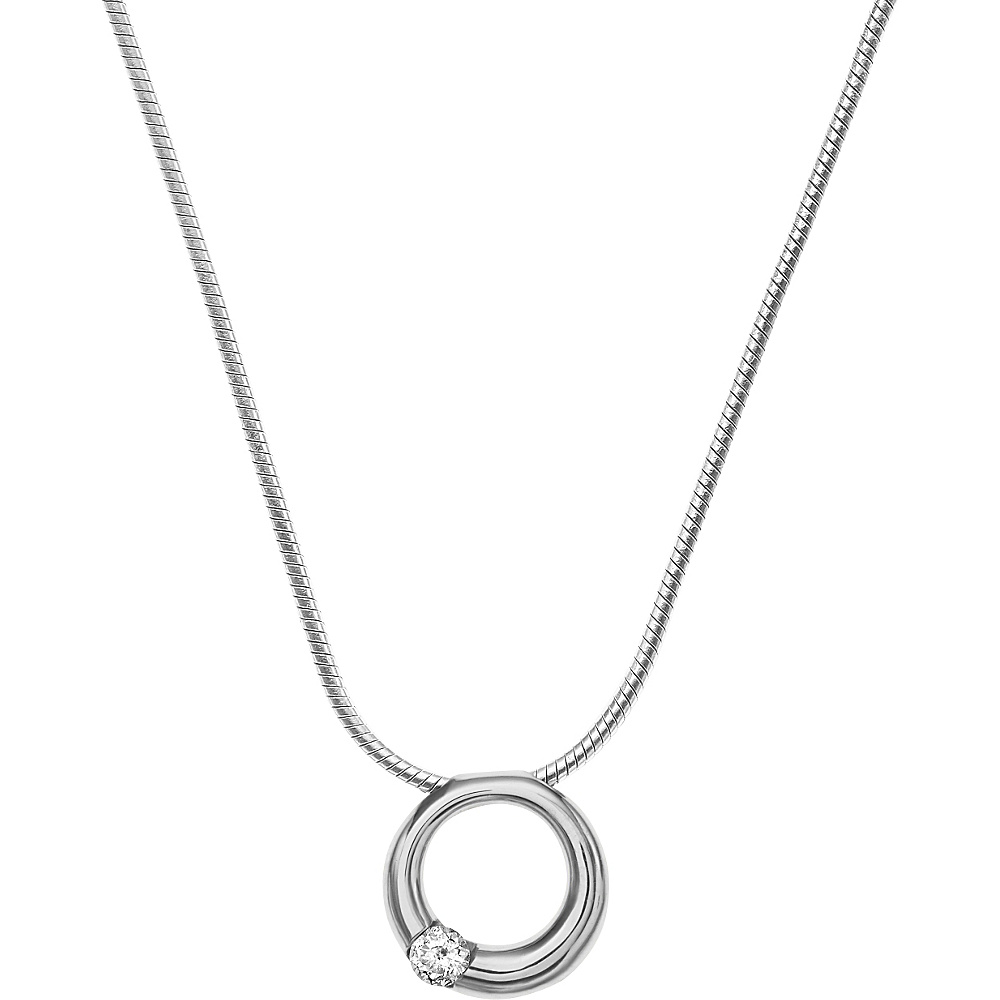 Skagen Elin Crystal Circle Necklace Silver Skagen Other Fashion Accessories
