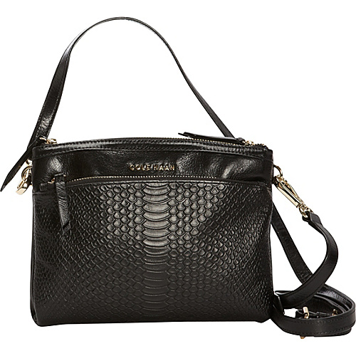 Cole Haan Isabella Glazed Top Zip Crossbody Black - Cole Haan Designer Handbags