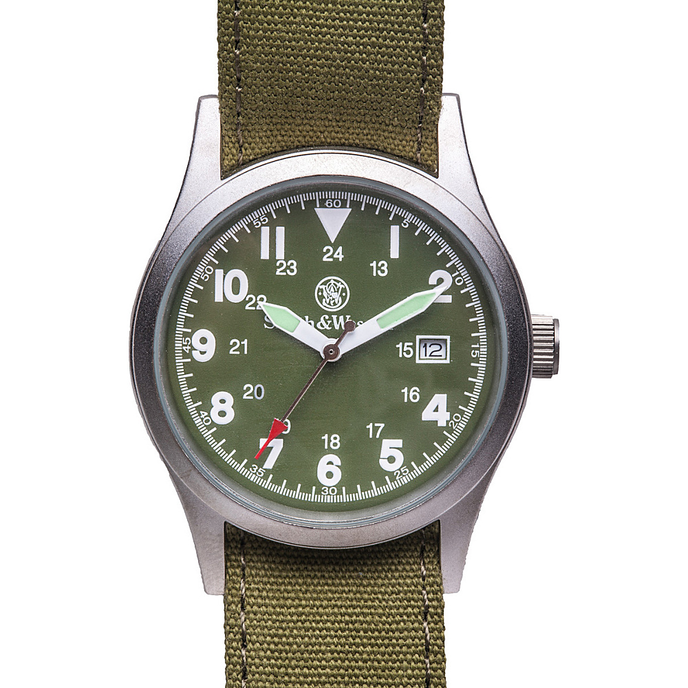 Smith Wesson Watches Military Watch with 3 Canvas Straps Olive Drab Smith Wesson Watches Watches