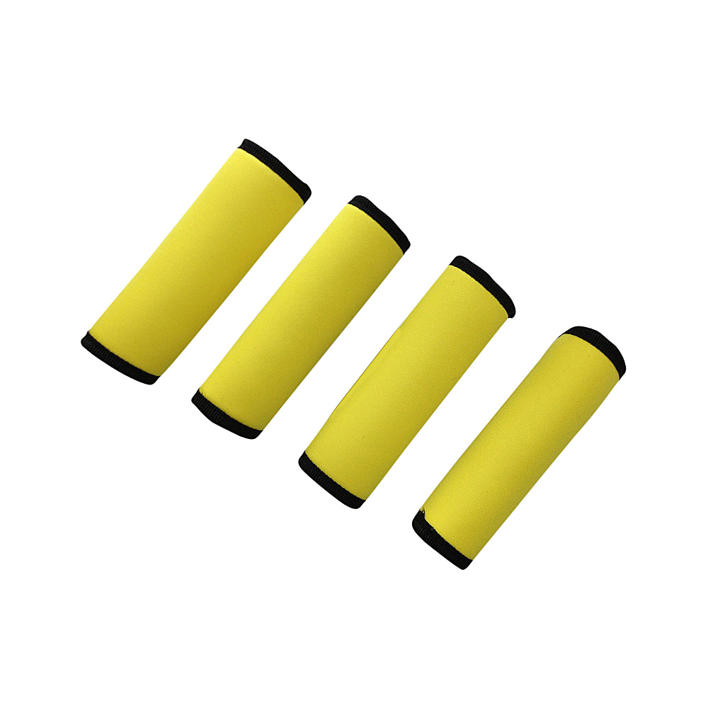 Luggage Spotters Super Grabber Neoprene Handle Wrap Set Of 4 Yellow Luggage Spotters Luggage Accessories
