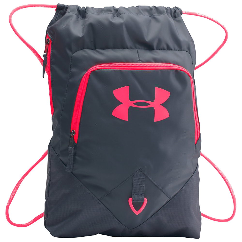 Under Armour Undeniable Sackpack Stealth Gray Stealth Gray Pink Chroma Under Armour School Day Hiking Backpacks
