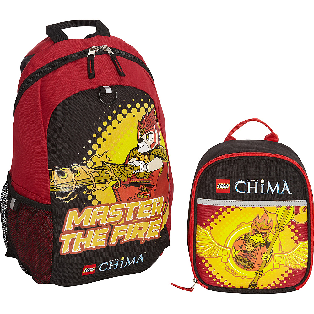 LEGO Chima Masters Of Fire Backpack Masters Of Fire Lunch Bag RED LEGO Everyday Backpacks