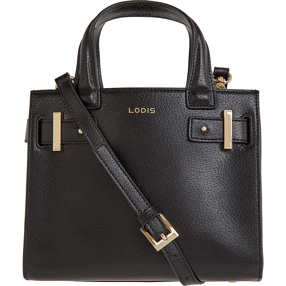 Lodis Stephanie Uma Mini Tote with RFID Protection Black Lodis Leather Handbags