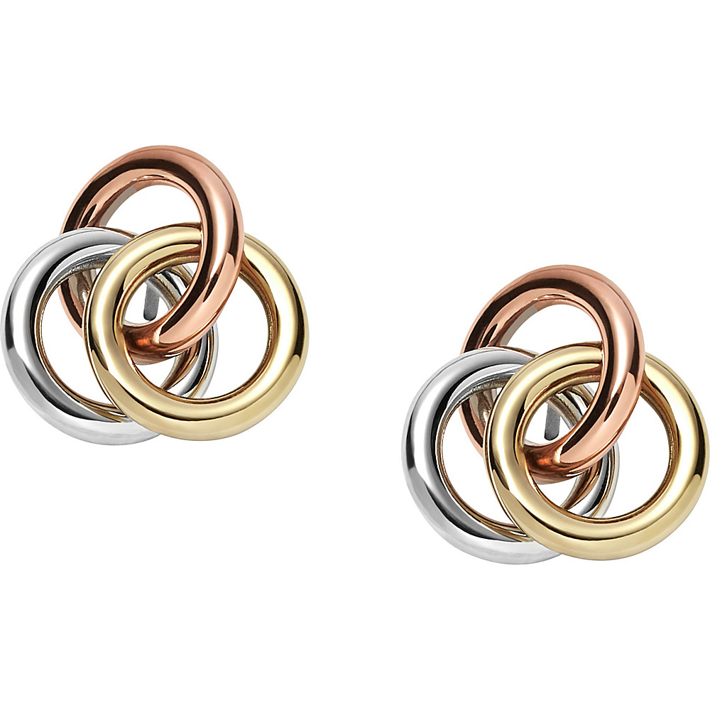 UPC 796483167568 product image for Fossil Tri-Tone Circle Stud Tri-Tone (Rose, Gold, Silver) - Fossil Jewelry | upcitemdb.com