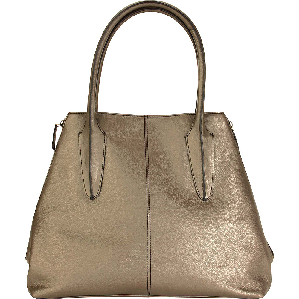 Hadaki Pippens Satchel Bronze Hadaki Leather Handbags