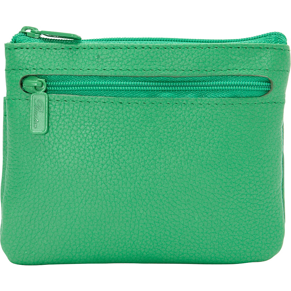Buxton Hudson Pik Me Up Large I.D. Coin Card Case Exclusive Colors Bright Green Exclusive Color Buxton Women s Wallets