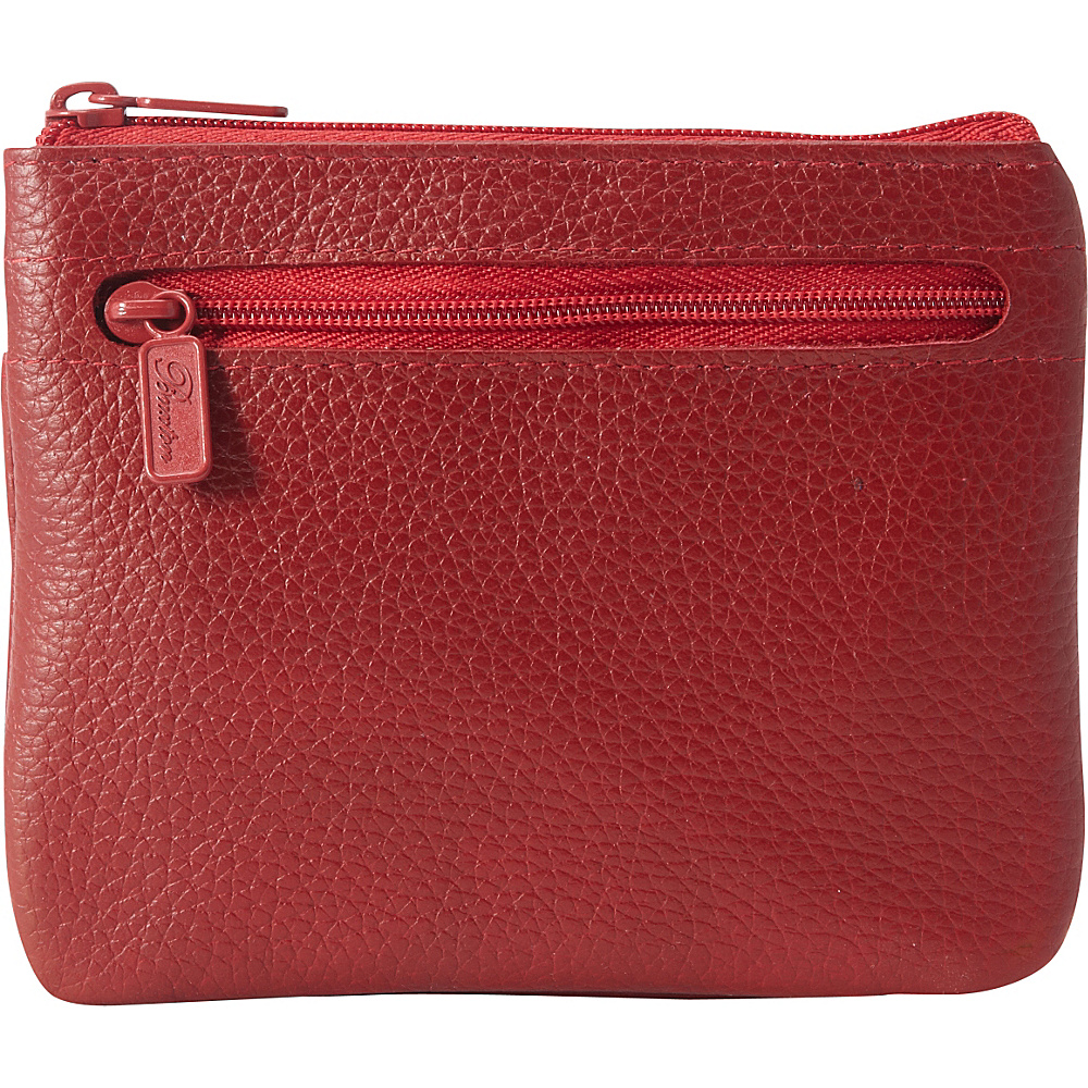 Buxton Hudson Pik Me Up Large I.D. Coin Card Case Exclusive Colors Dark Red Buxton Women s Wallets