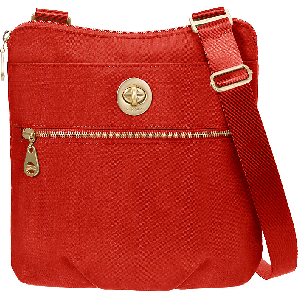 baggallini Gold Hanover Crossbody Poppy Red baggallini Fabric Handbags