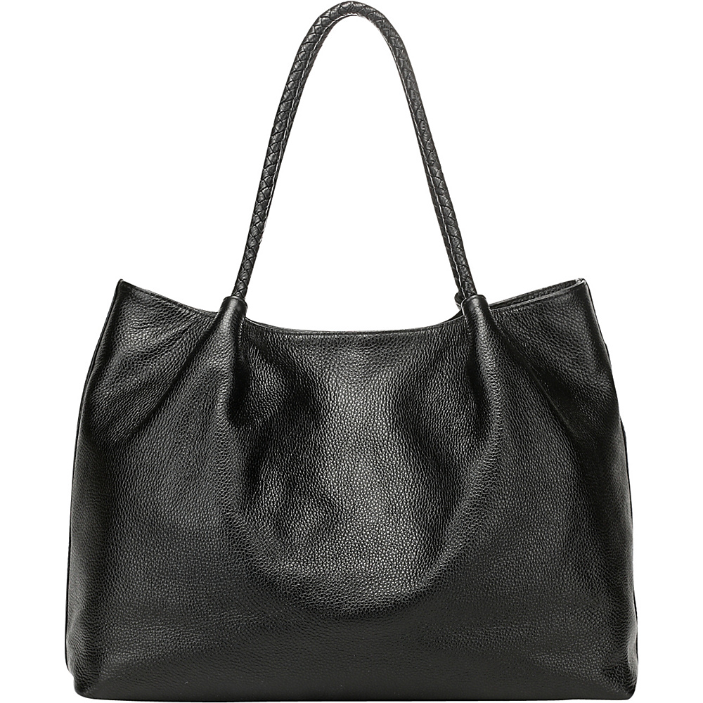 Vicenzo Leather Nicole Leather Tote Shoulder Handbag Black Vicenzo Leather Leather Handbags