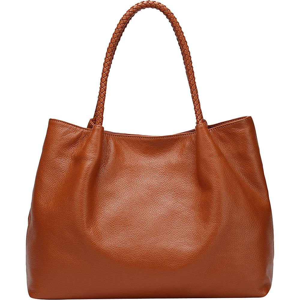 Vicenzo Leather Nicole Leather Tote Shoulder Handbag Brown Vicenzo Leather Leather Handbags