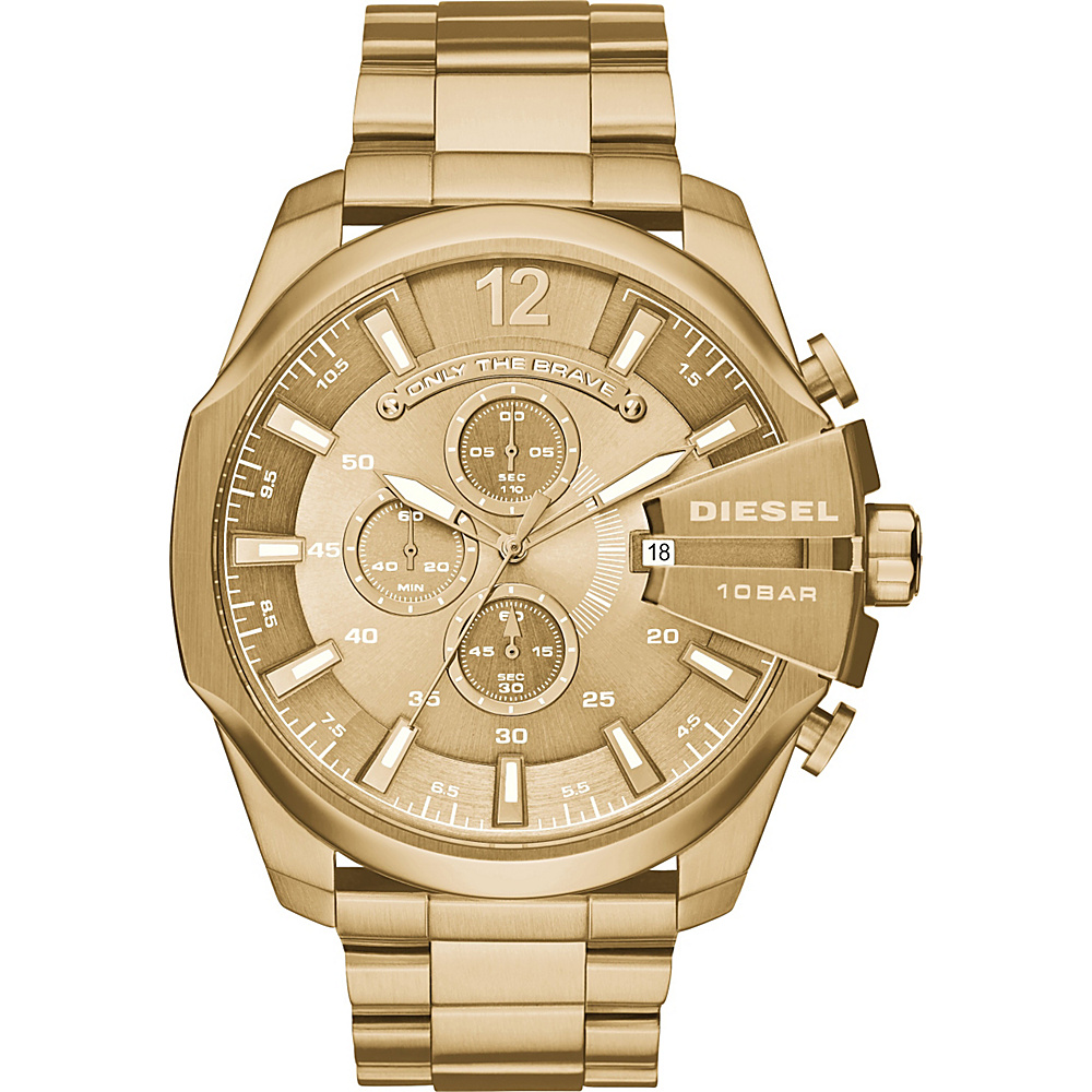 Diesel Watches Mega Chief Chronograph Stainless Steel Watch Gold Diesel Watches Watches