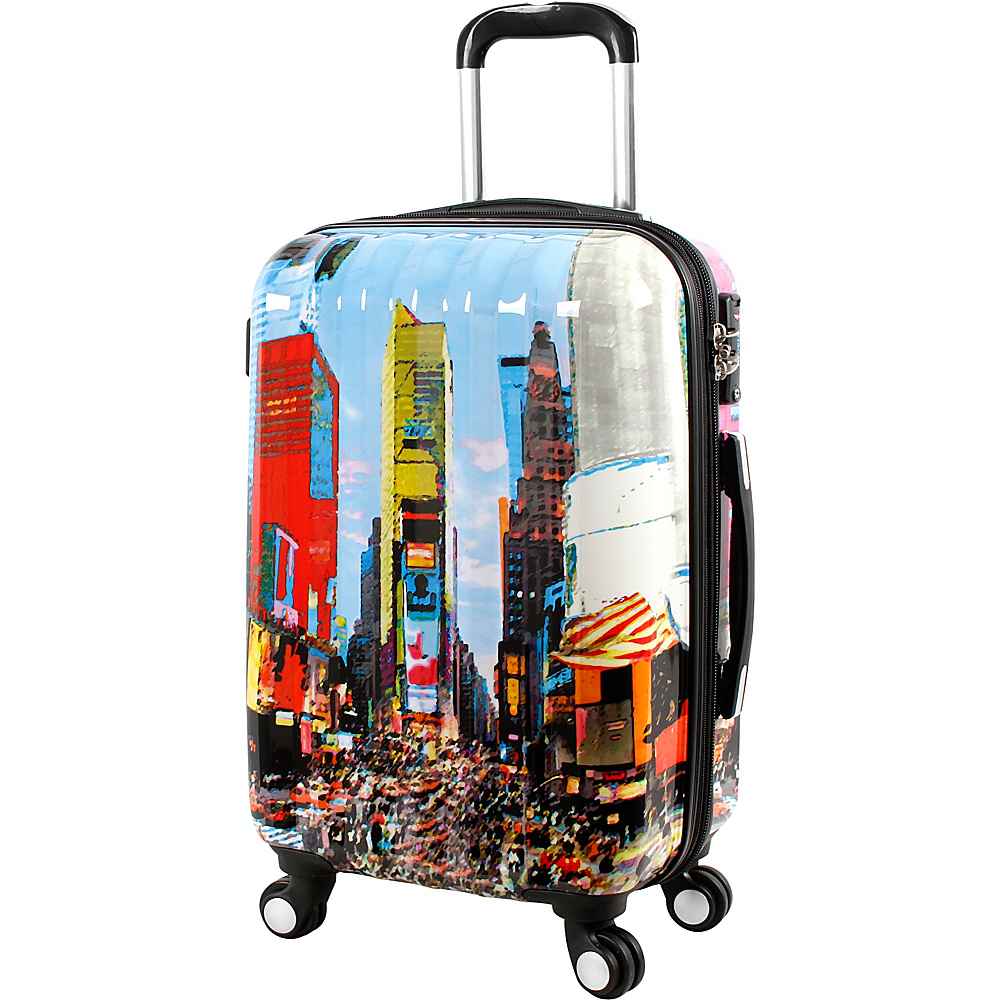 J World New York Art Luggage Time Square J World New York Hardside Carry On