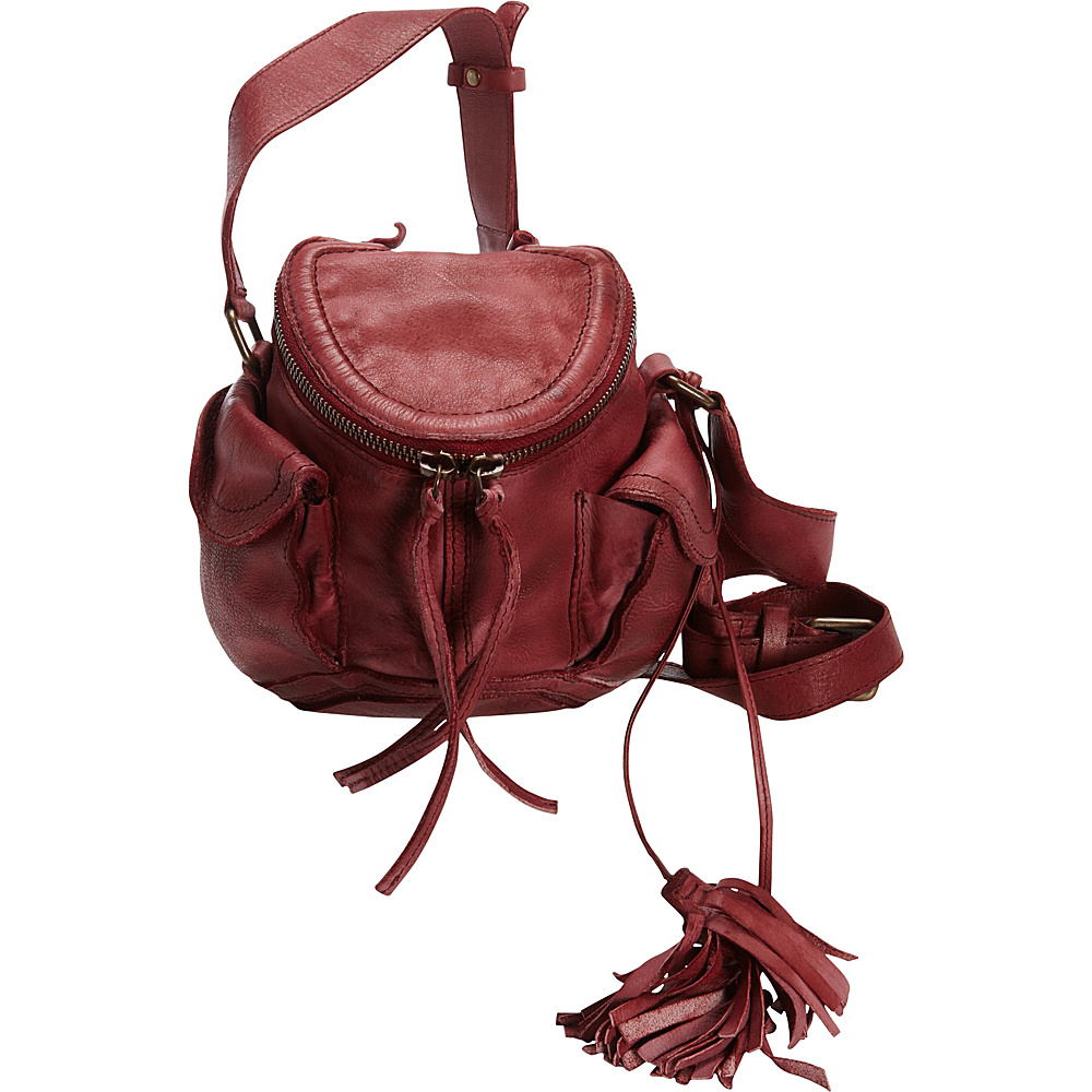 Latico Leathers Clover Crossbody Crinkle Burgundy Latico Leathers Leather Handbags