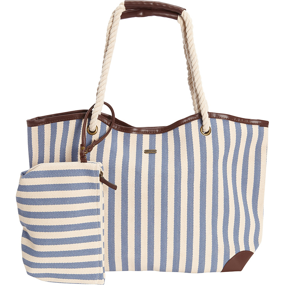 Sun N Sand Cloister Shoulder Tote Blue Sun N Sand Fabric Handbags