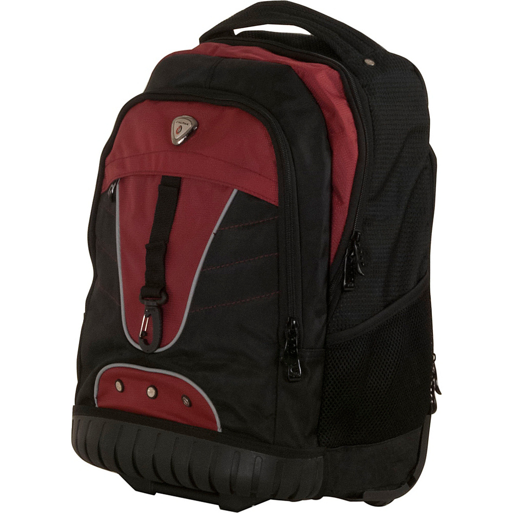 CalPak Night Vision 18 Rolling Laptop Backpack Red CalPak Rolling Backpacks