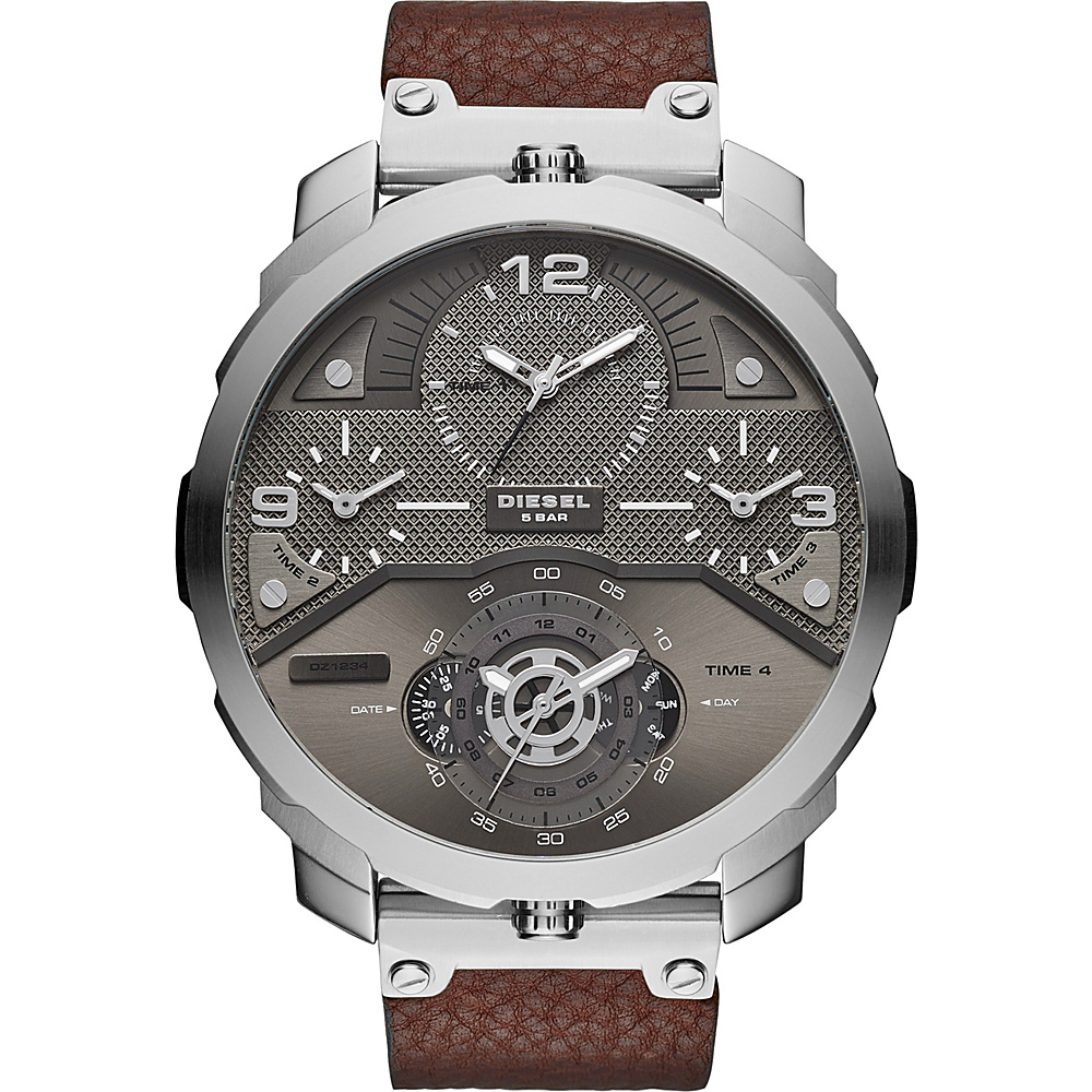 Diesel Watches Machinus Watch Brown Silver Diesel Watches Watches