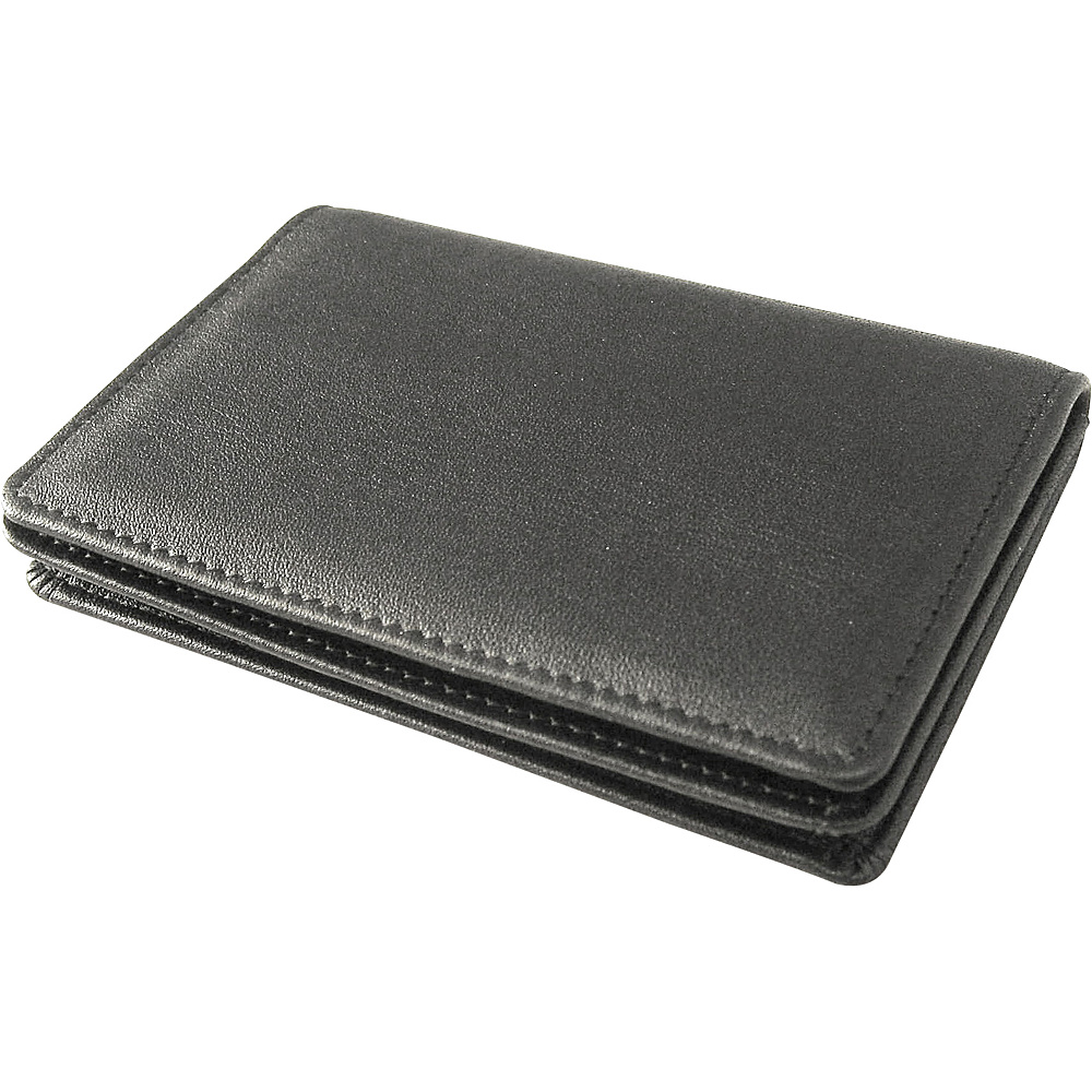 Tanners Avenue Slim Leather Card Wallet with ID Window Black Tanners Avenue Men s Wallets