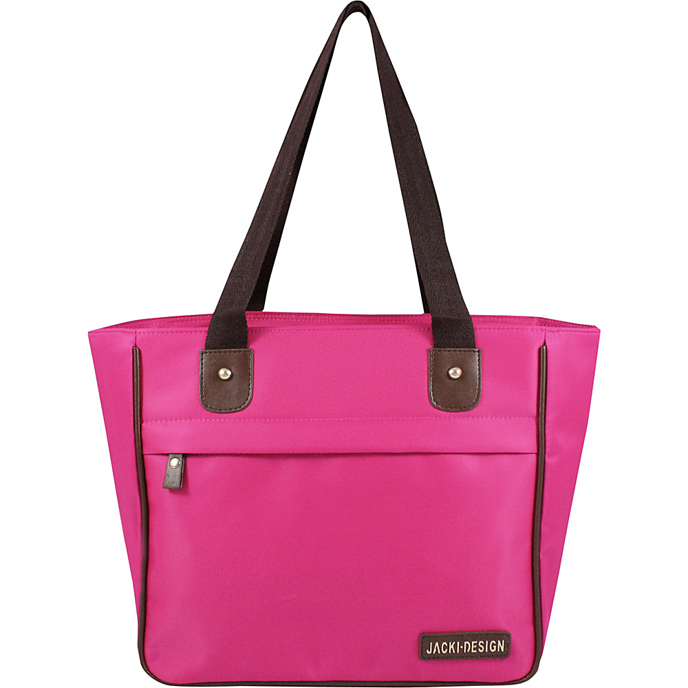 Jacki Design Essential Tote Bag Hot Pink Jacki Design Fabric Handbags