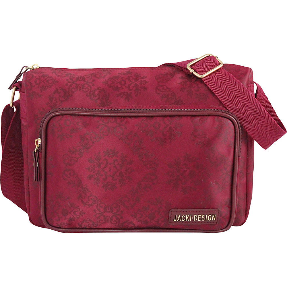 Jacki Design New Essential Messenger Bag Burgundy Jacki Design Messenger Bags