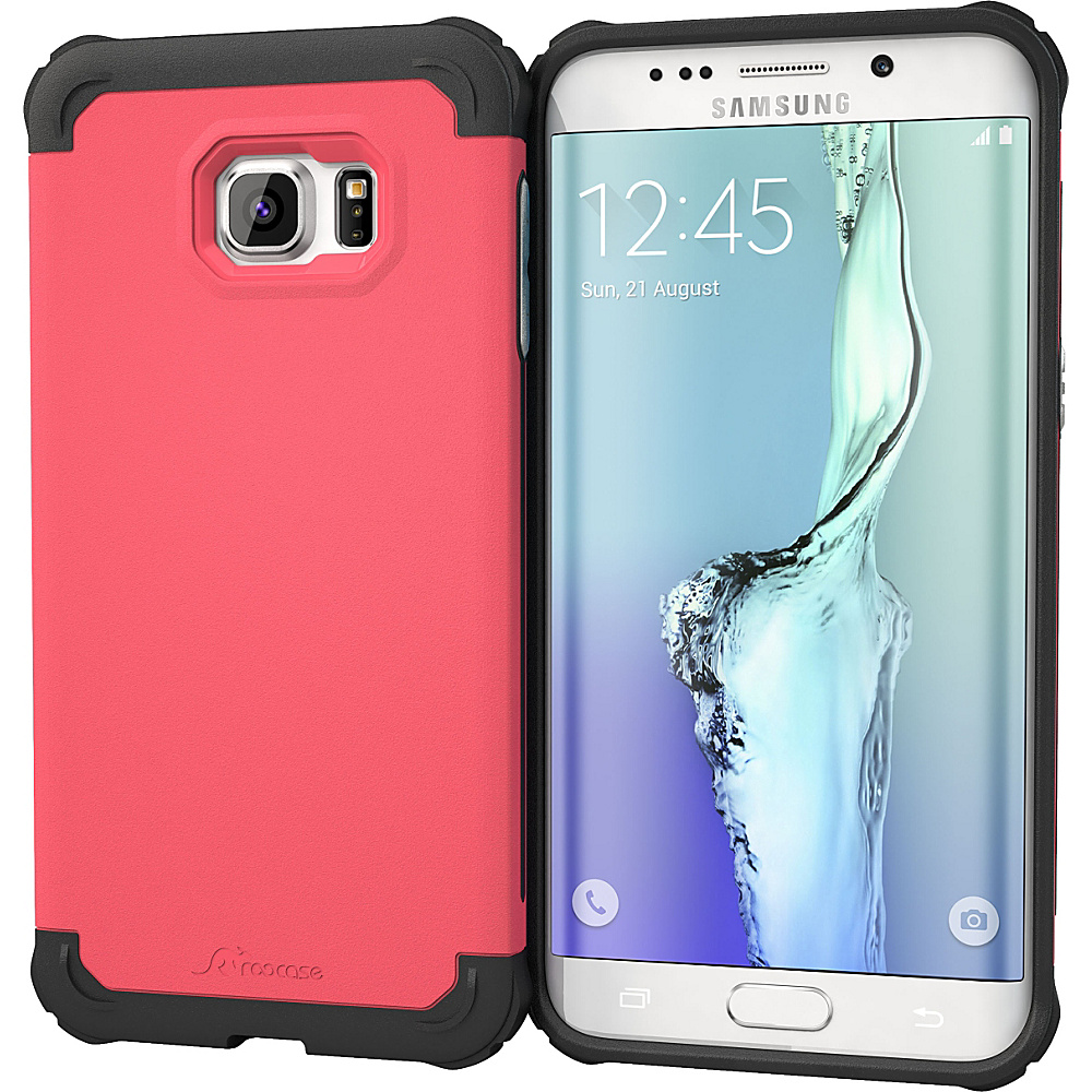 rooCASE Samsung Galaxy S6 Edge Case Exec Tough Cover Pink rooCASE Electronic Cases