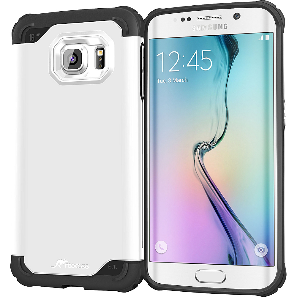 rooCASE Samsung Galaxy S6 Edge Case Exec Tough Cover White rooCASE Electronic Cases