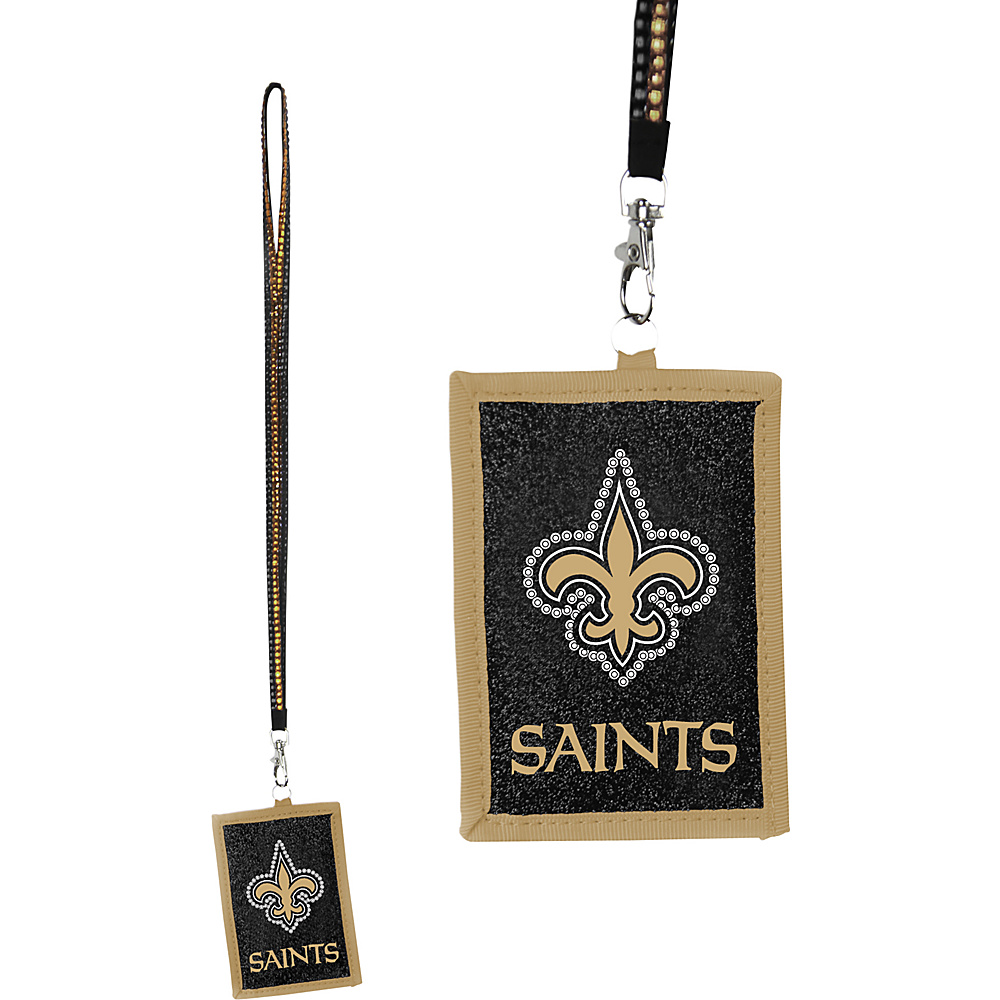 Luggage Spotters NFL New Orleans Saints Lanyard Wallet Black Luggage Spotters Travel Wallets