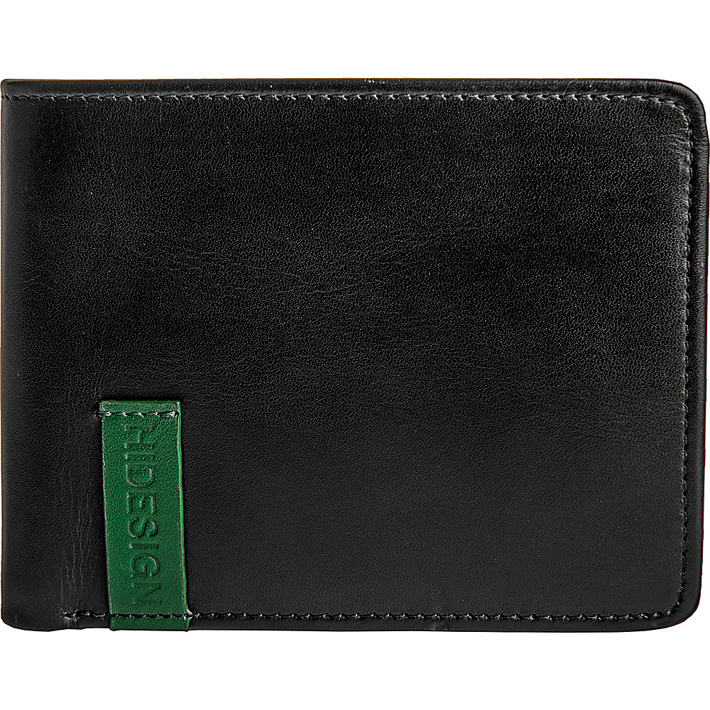 Hidesign Dylan 05 Leather Multi Compartment Trifold Wallet Black Hidesign Men s Wallets