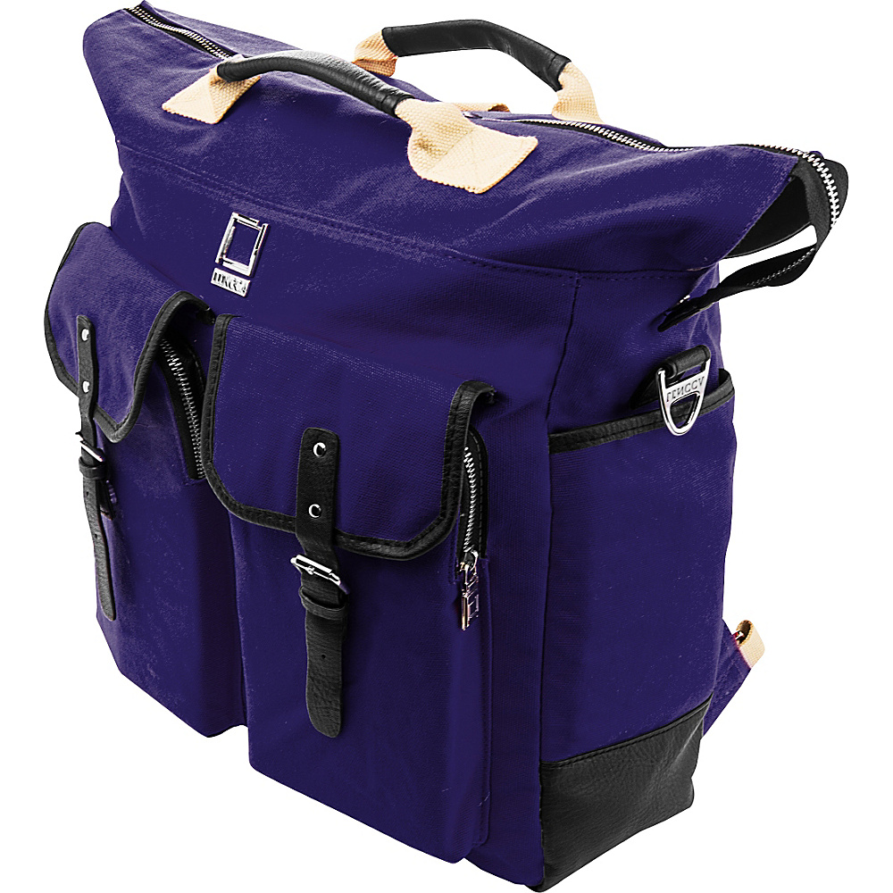Lencca Mini Phlox 3 in 1 Backpack Messenger Tote Bag Royal Blue Lencca Everyday Backpacks