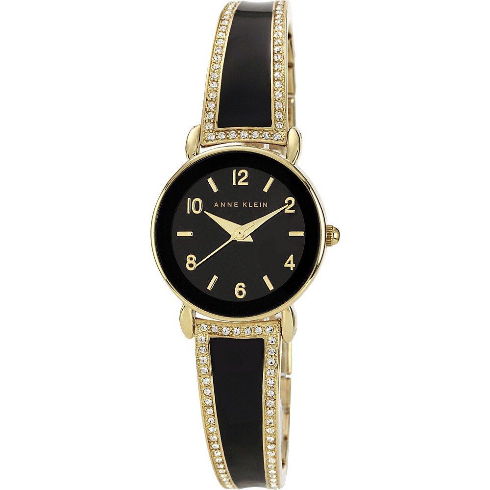 Anne Klein Watches Bangle Watch Black Gold Anne Klein Watches Watches