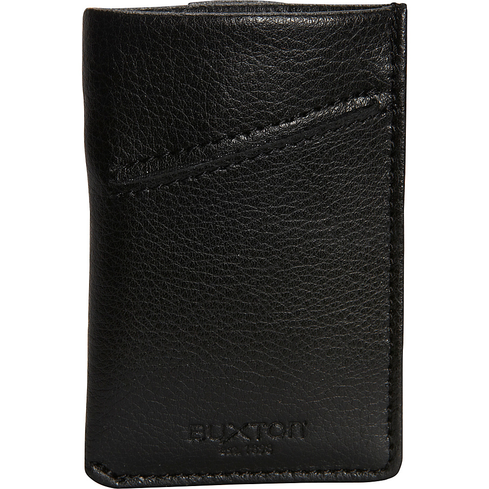 Buxton Addison RFID Pull Tab Cash Card Case Wallet Black Buxton Men s Wallets