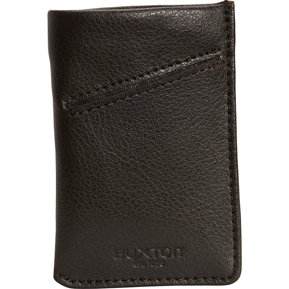 Buxton Addison RFID Pull Tab Cash Card Case Wallet Brown Buxton Men s Wallets