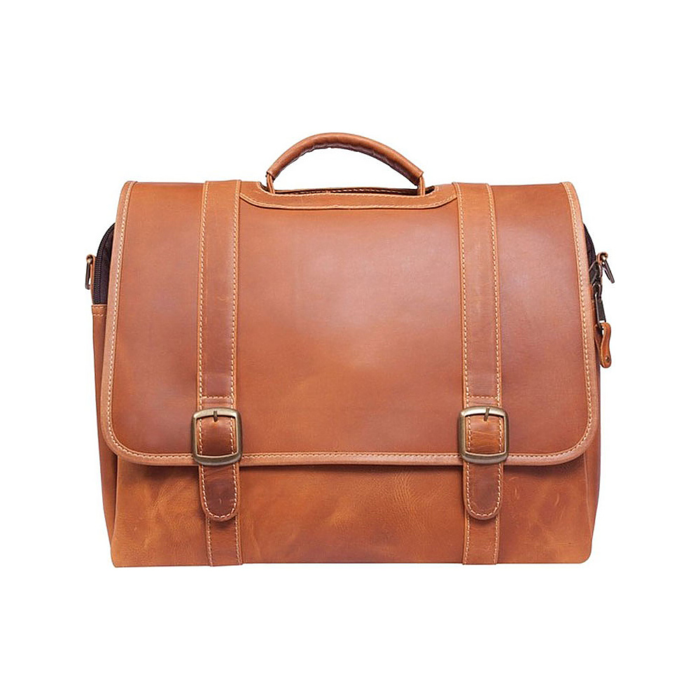 Canyon Outback Old Fort Canyon Leather Laptop Briefcase Distressed Tan Canyon Outback Non Wheeled Business Cases