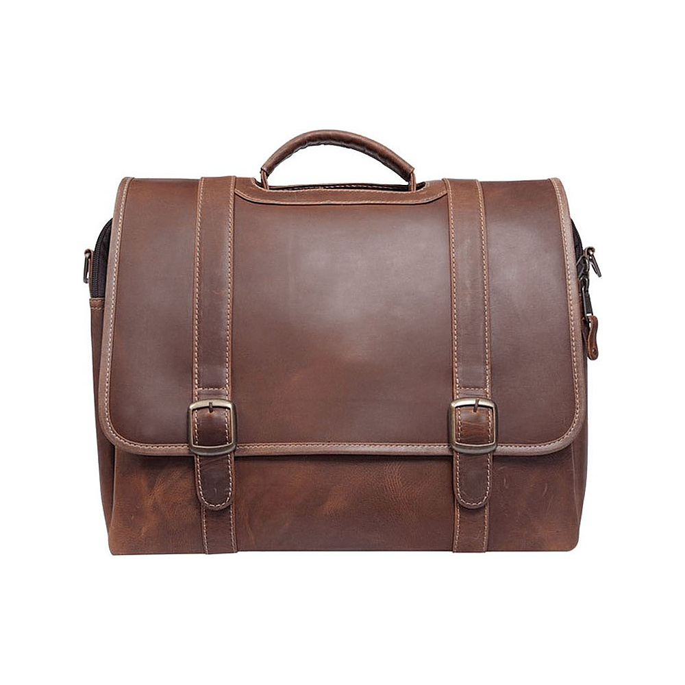 Canyon Outback Old Fort Canyon Leather Laptop Briefcase Distressed Brown Canyon Outback Non Wheeled Business Cases