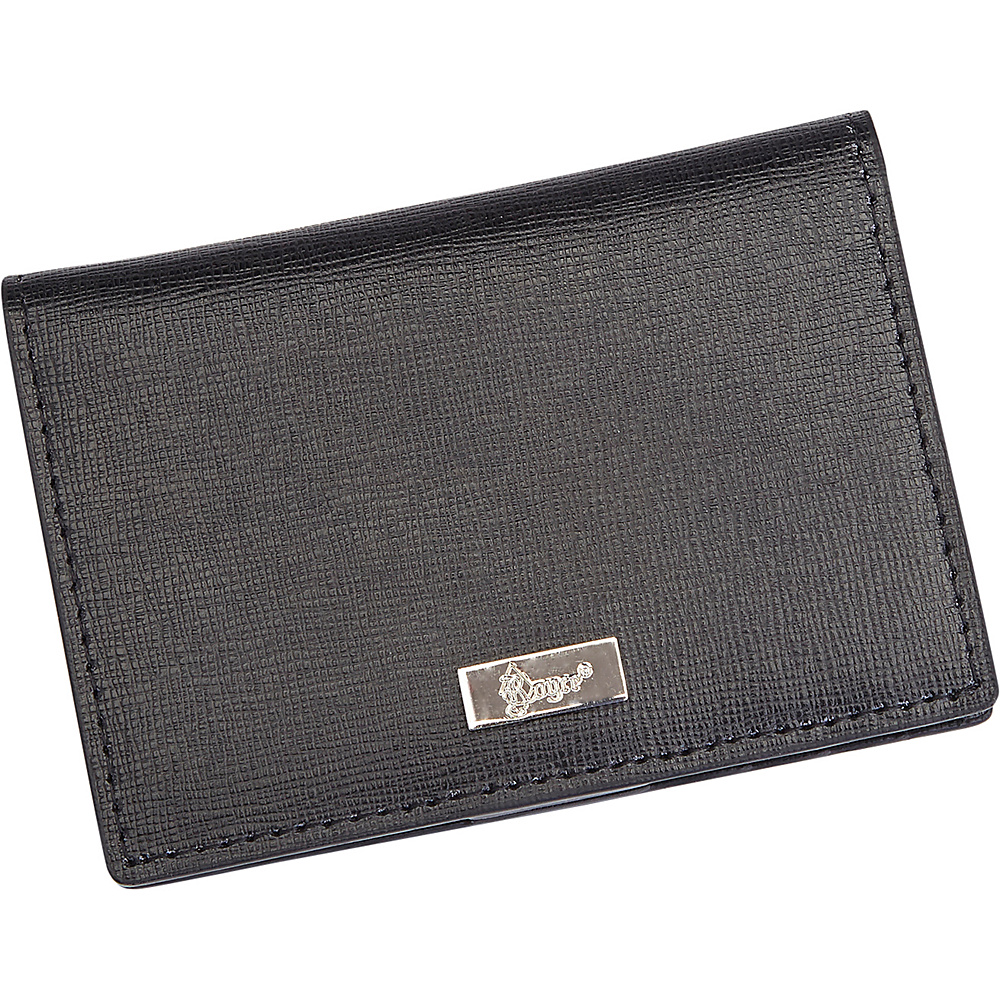 Royce Leather RFID Blocking ID Card Case Wallet Black Royce Leather Travel Wallets